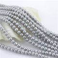 7mm покрашенный серый цвет с круглой естественной пресноводной перлы свободной шарики
